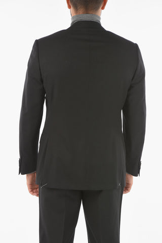 virgin wool side vents notch lapel 2-button suit
