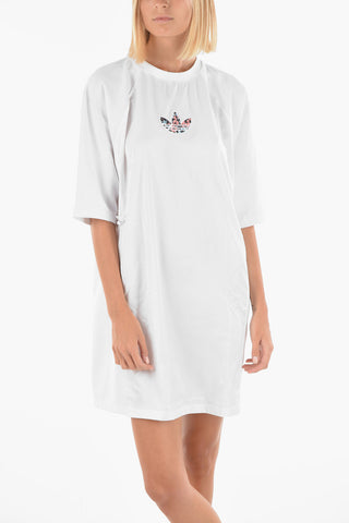 Short-sleeved Drawstring Tee Dress
