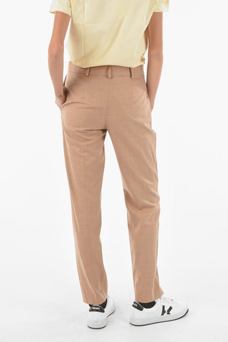 Regular Waist Wool 2 Pockets Pants