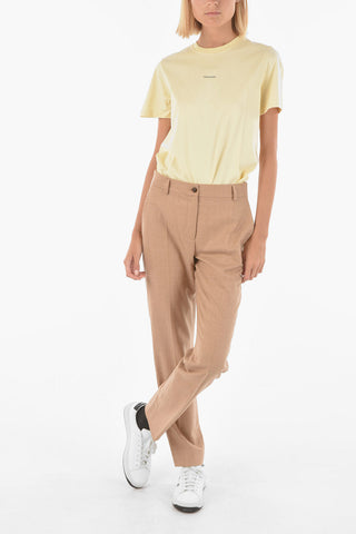 Regular Waist Wool 2 Pockets Pants