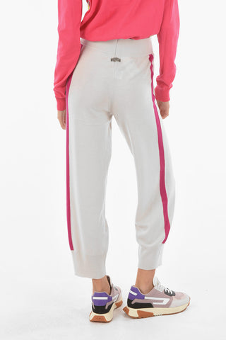 Contrasting Side Band Merino Wool Joggers