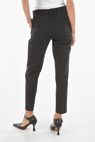 Virgin Wool Stretch 4 Pockets Cropped Pants