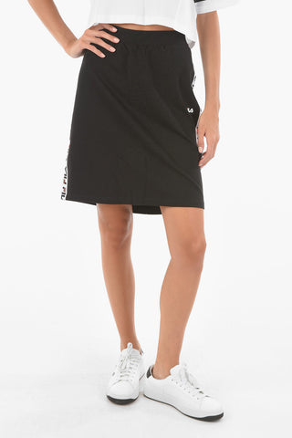 Side Logo Band MAHA Stretch Cotton Skirt