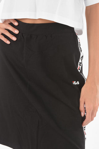 Side Logo Band MAHA Stretch Cotton Skirt