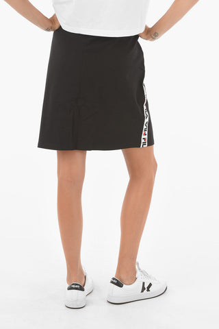Side Logo Band MAHA Stretch Cotton Skirt