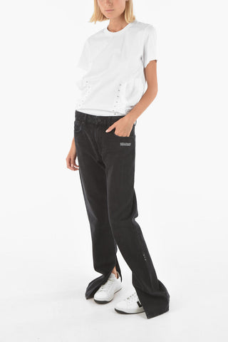 Ankle Split Slim Fit Jeans