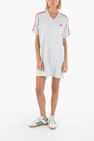 v Neck Cotton Tee Dress