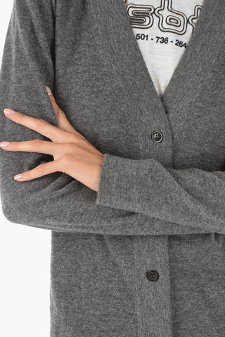 Cardigan in Cashmere con Scollo a V
