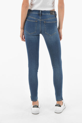 Low Waist SLANDY-LOW-ZIP Super Skinny Fit Jeans with Ankle Zip
