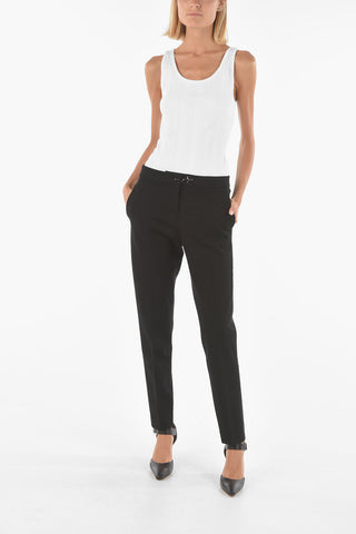 Low Rise Pants with 4 Pockets and Snap Hook Closure