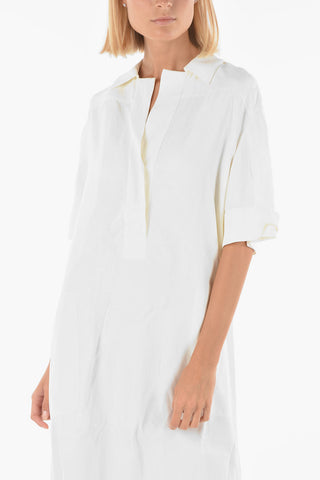 Maxi Tunic a Tinta Unita con Colletto