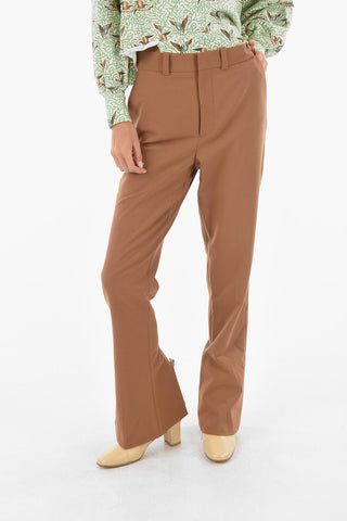 ankle split solid color JAMUNA pants