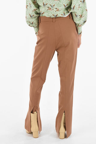 ankle split solid color JAMUNA pants