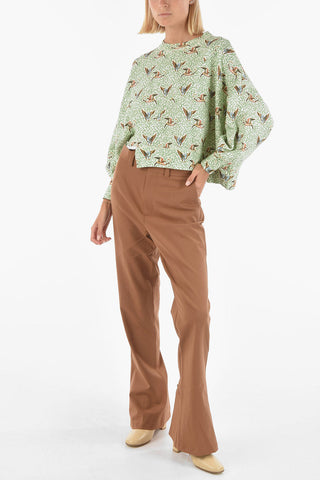 ankle split solid color JAMUNA pants