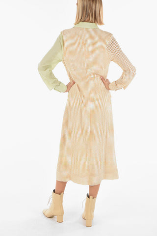 Two Tone PEPPO Gingham Shirt Dress 