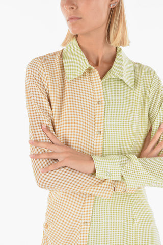 Two Tone PEPPO Gingham Shirt Dress 
