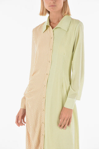Two Tone PEPPO Gingham Shirt Dress 