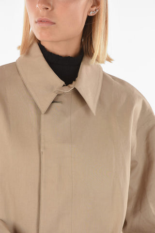 Coated Cotton BAE Maxi Trench with Belt