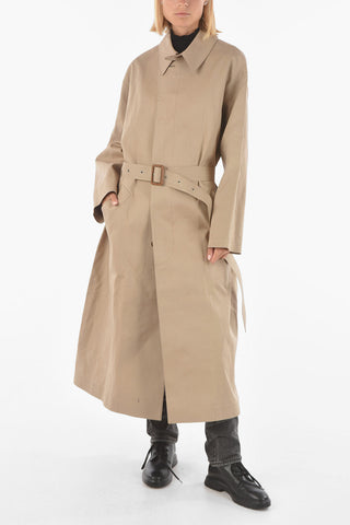 Coated Cotton BAE Maxi Trench with Belt