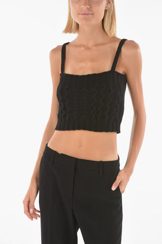 set cardigan e crop top a tinta unita