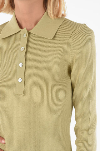 organic cotton ribbed EVERLY polo shirt