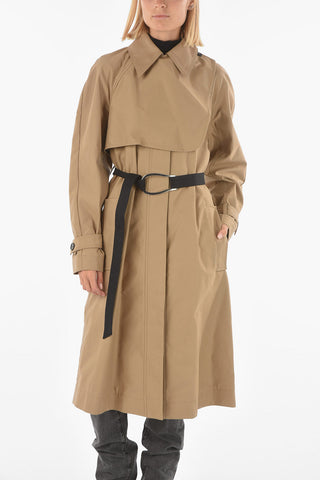 VVB Hidden Closure Wrap Coat with Contrasting Belt
