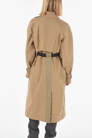 VVB Hidden Closure Wrap Coat with Contrasting Belt