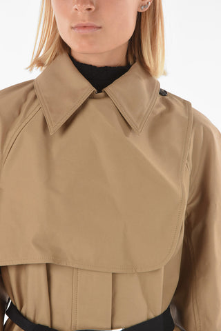 VVB Hidden Closure Wrap Coat with Contrasting Belt