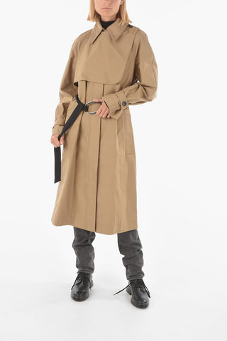 VVB Hidden Closure Wrap Coat with Contrasting Belt