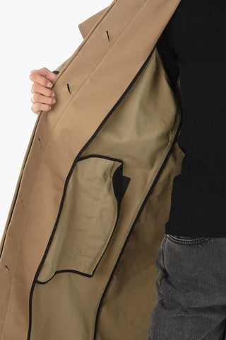 VVB Hidden Closure Wrap Coat with Contrasting Belt