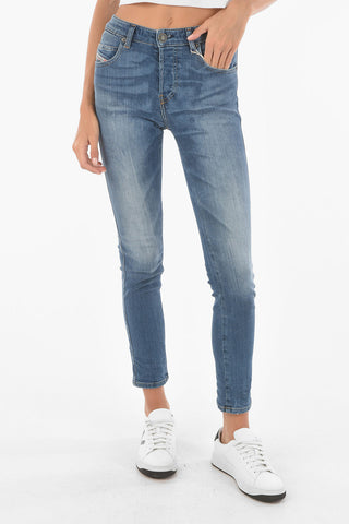 Mid Waist BABHILA Slim Fit Jeans With Silver Buttons 14cm L32