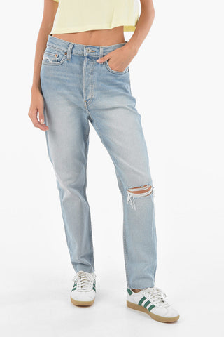 High Waist Slim Fit Crop 90's Jeans