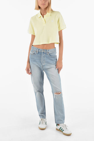 High Waist Slim Fit Crop 90's Jeans