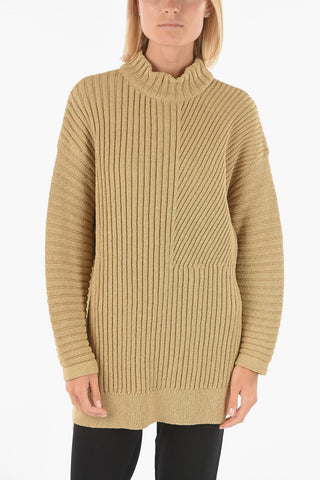 Ribbed Lurex Oversized CHAKIYA Turtleneck Sweater