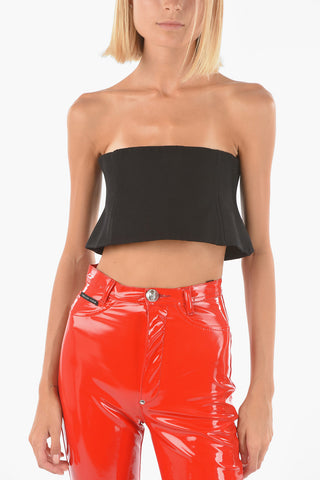 Tube Top in Lana Vergine con Zip Posteriore