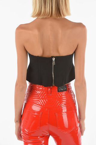 Tube Top in Lana Vergine con Zip Posteriore