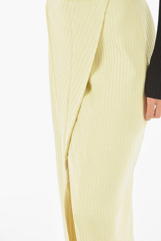 Knitted ECOLE Maxi Wrap Skirt with Split-Front Hem