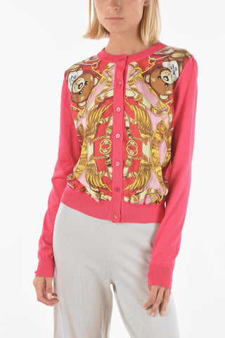 COUTURE! Printed crew-neck cardigan
