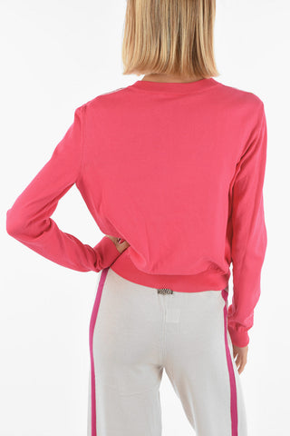 COUTURE! Printed crew-neck cardigan