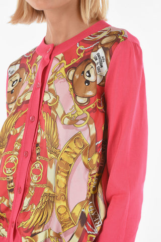 COUTURE! Printed crew-neck cardigan
