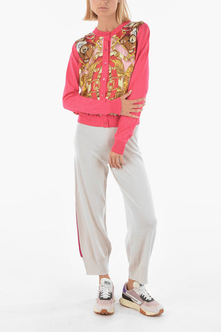 COUTURE! Printed crew-neck cardigan