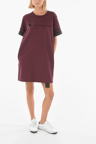 CHAMPION 2-Pocket Tee Dress with Sequin Logo