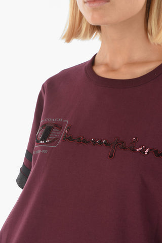 CHAMPION 2-Pocket Tee Dress with Sequin Logo