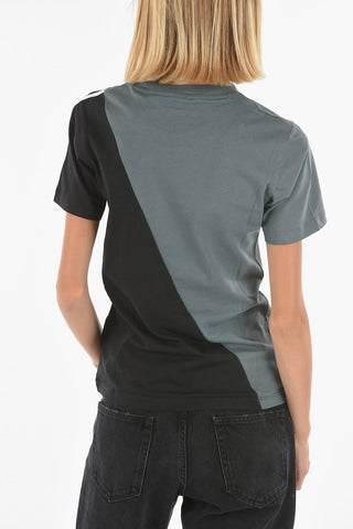 two-tone crew-neck t-shirt