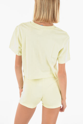 T-shirt girocollo a tinta unita