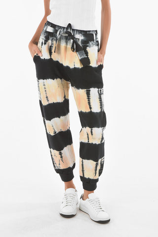tie-dye effect HAVEN joggers with belt