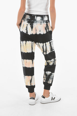 tie-dye effect HAVEN joggers with belt