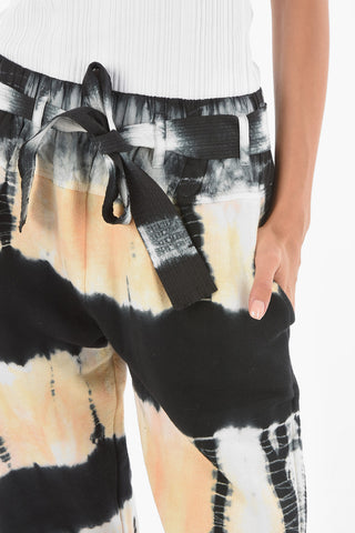 tie-dye effect HAVEN joggers with belt