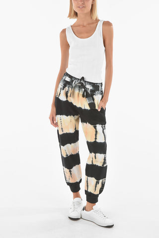 tie-dye effect HAVEN joggers with belt