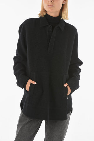 Maxi Patch Pocket Front Wool Blend DEVON Anorak